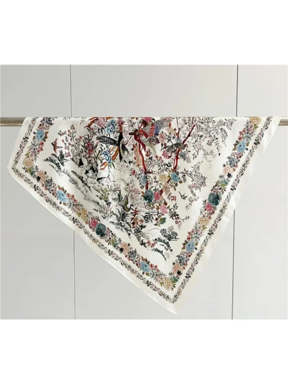 Luxurious 100% Pure Mulberry Silk Square Scarf for Women - Versatile Neck & Head